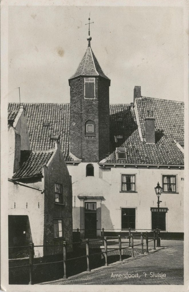 Amersfoort `t Sluisje   verticaal, Verzenden, 1940 tot 1960, Gelopen, Utrecht