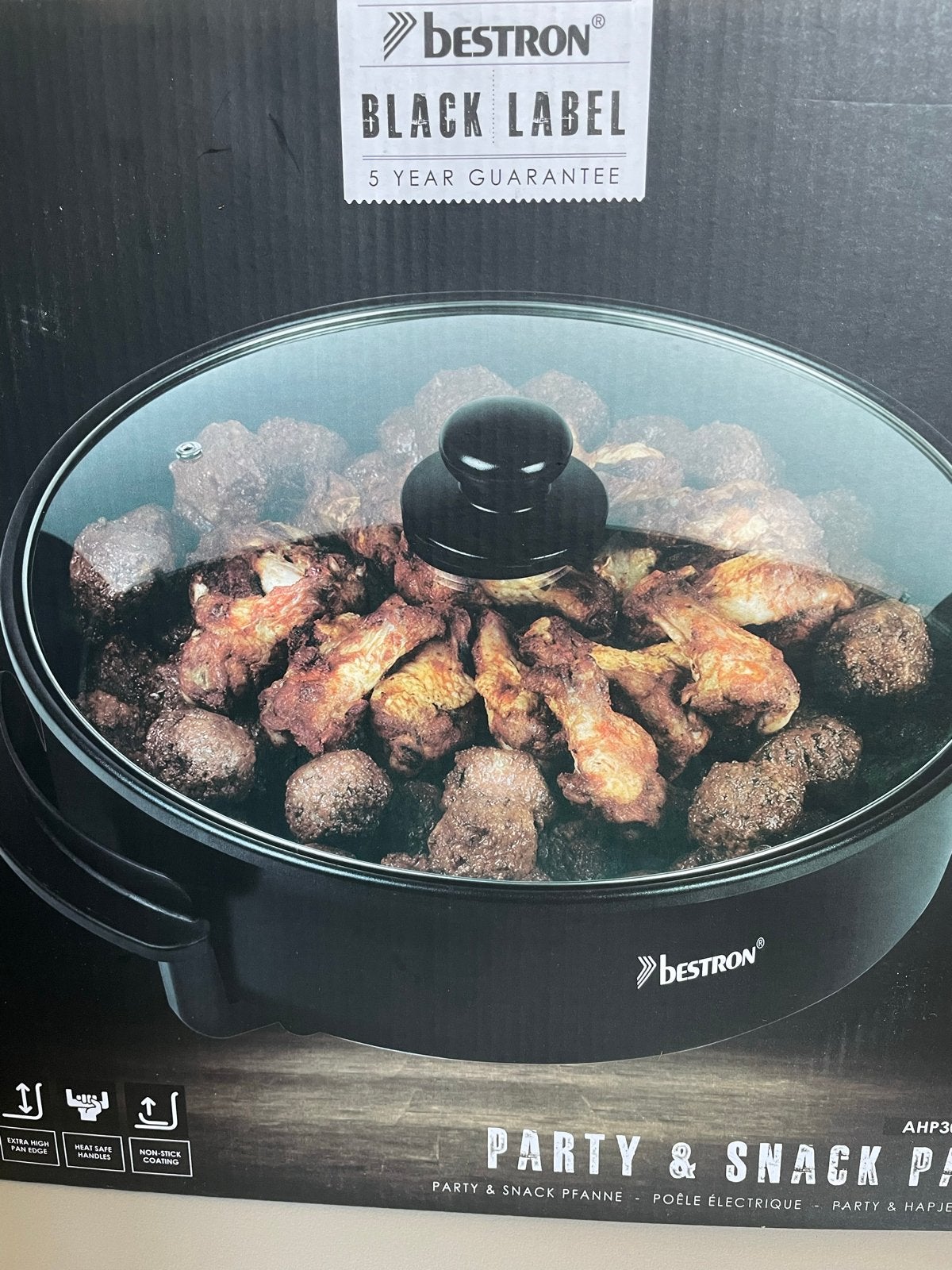 Bestron Black Label Elektrische Hapjes- en Snackpan Nieuw, Ophalen of Verzenden, Nieuw