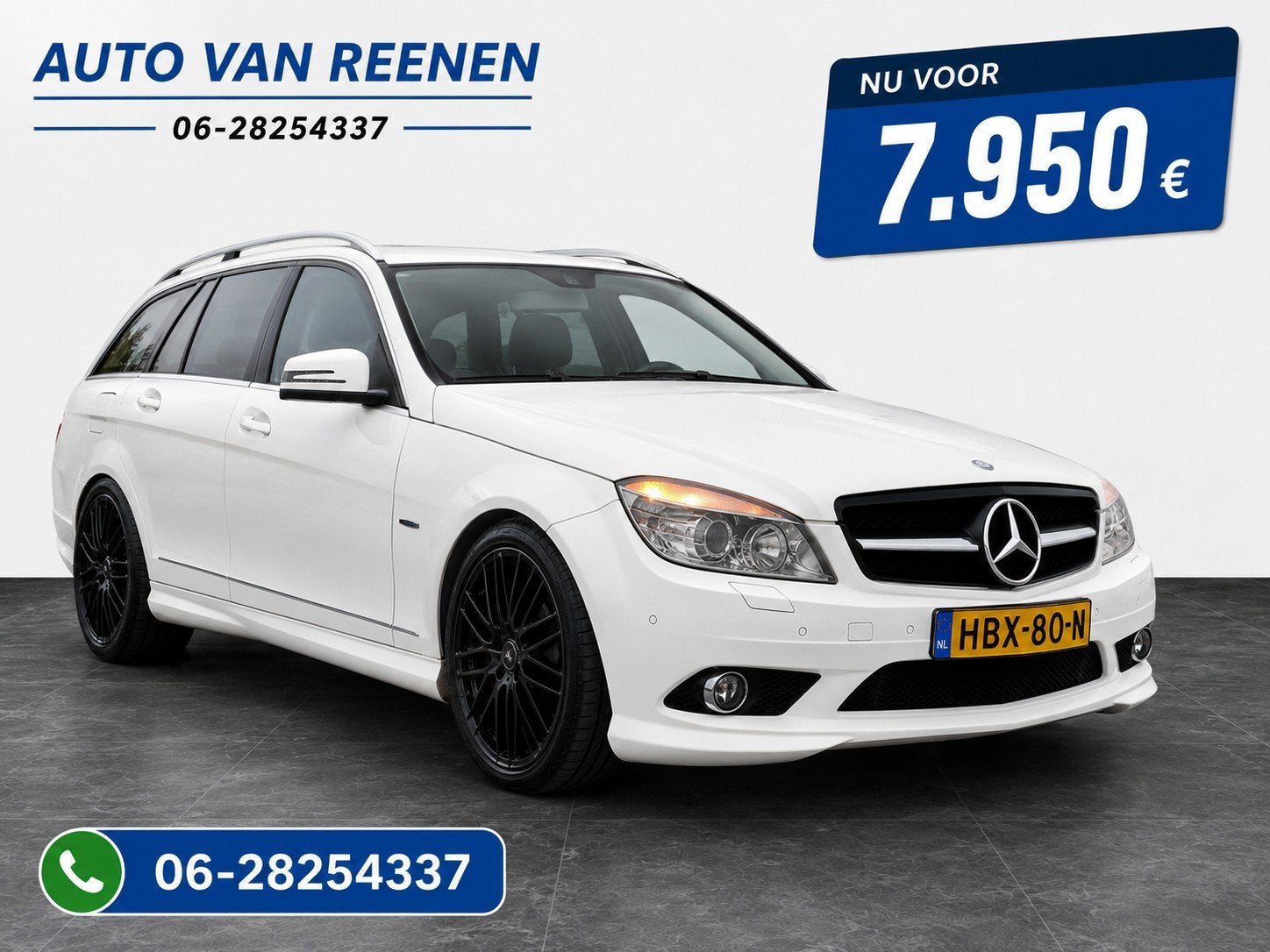 Mercedes-Benz C-Klasse 3.0 C300 Estate AUT 2009 Wit, Automaat, Achterwielaandrijving, 1800 kg, 1515 kg