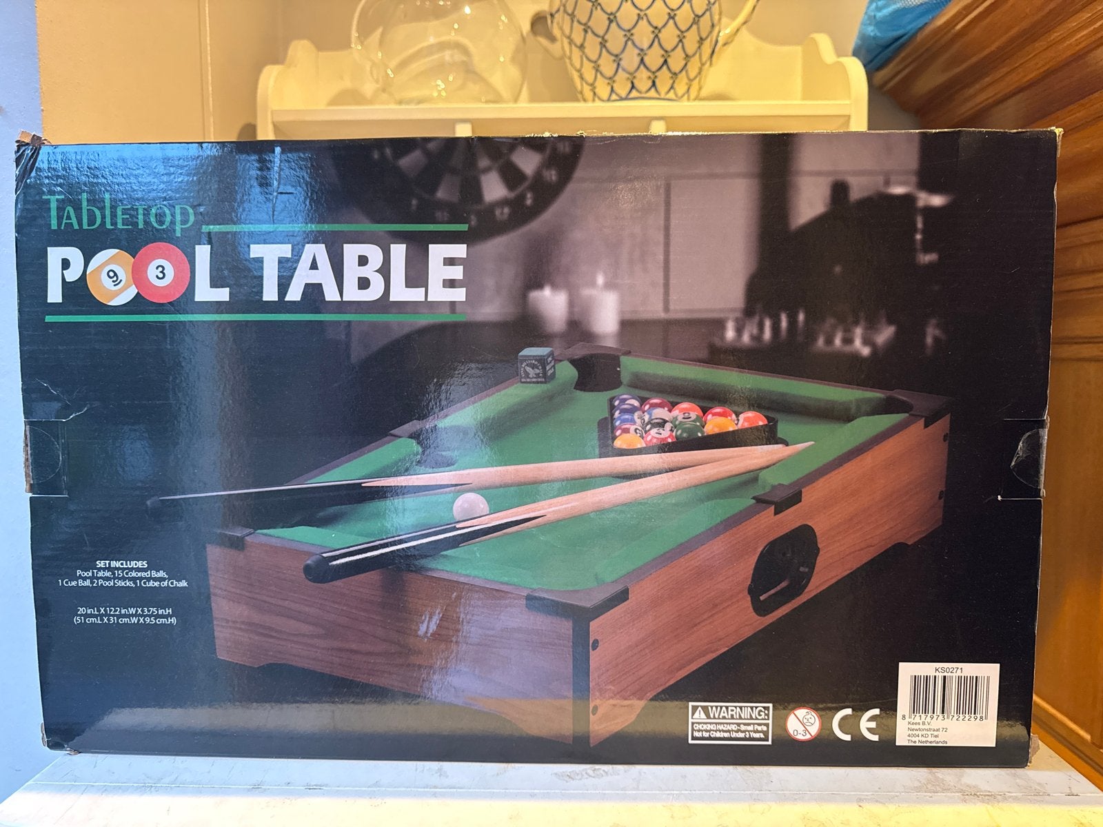 Nieuwe Tabletop Pooltafel - Compact en Compleet, Ophalen of Verzenden, Nieuw, Pooltafel