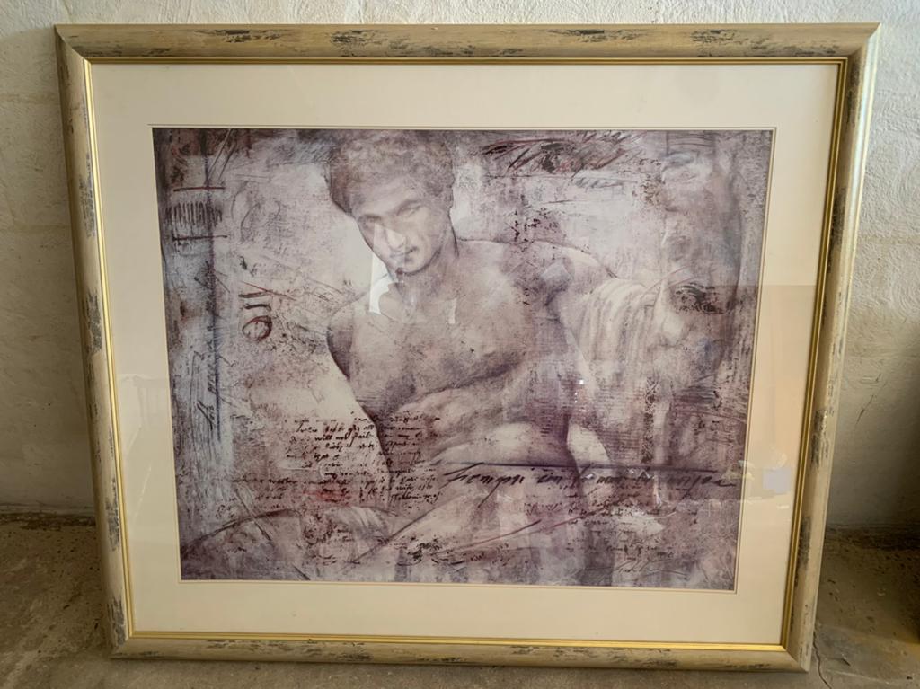 Ingelijste kunstprint van klassieke figuur, Antiek en Kunst, Kunst | Schilderijen | Klassiek, Ophalen