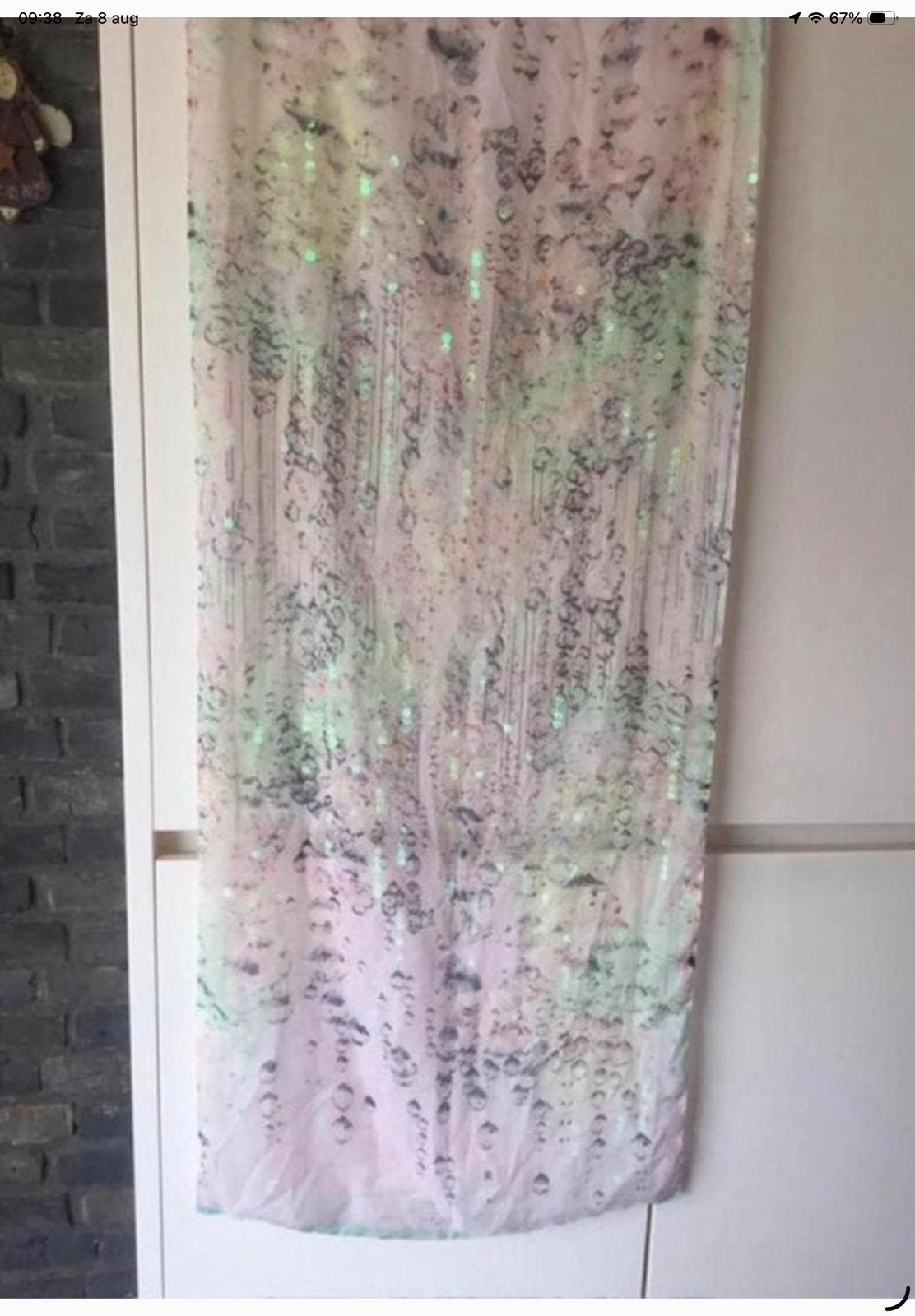 Ted Baker gedubbelde sjaal met pailletten 180/67 cm, Ophalen of Verzenden, Zo goed als nieuw, Maat 38/40 (M), Sjaal