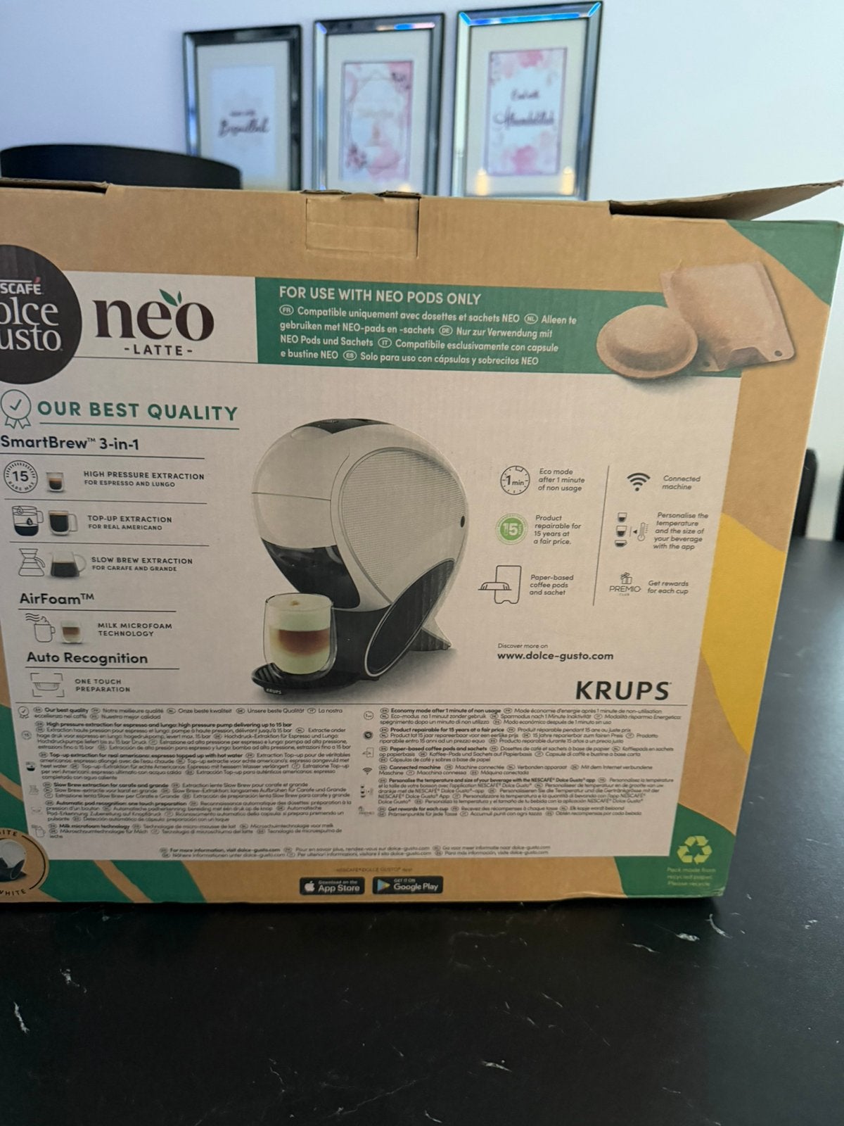 Nescafé Dolce Gusto Neo Latte Koffiemachine - Nieuw in doos, Ophalen, Nieuw, Koffiemachine, Koffiepads en cups