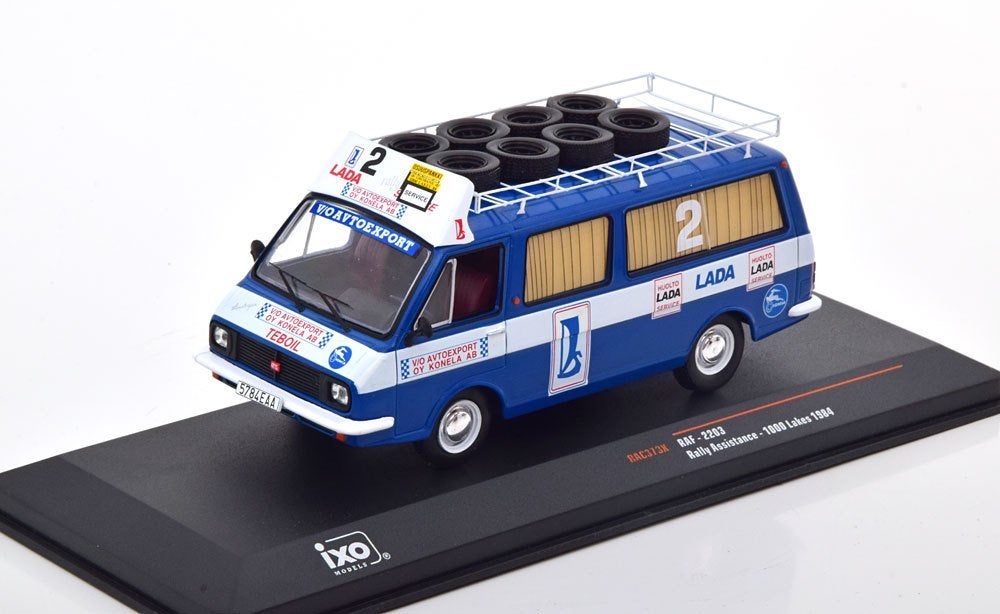 RAF 2203 Lada Rally Assistance 1000 Lakes 1984 Blauw 1-43 Ix, Overige merken, Ixo models, Auto, Ixo models