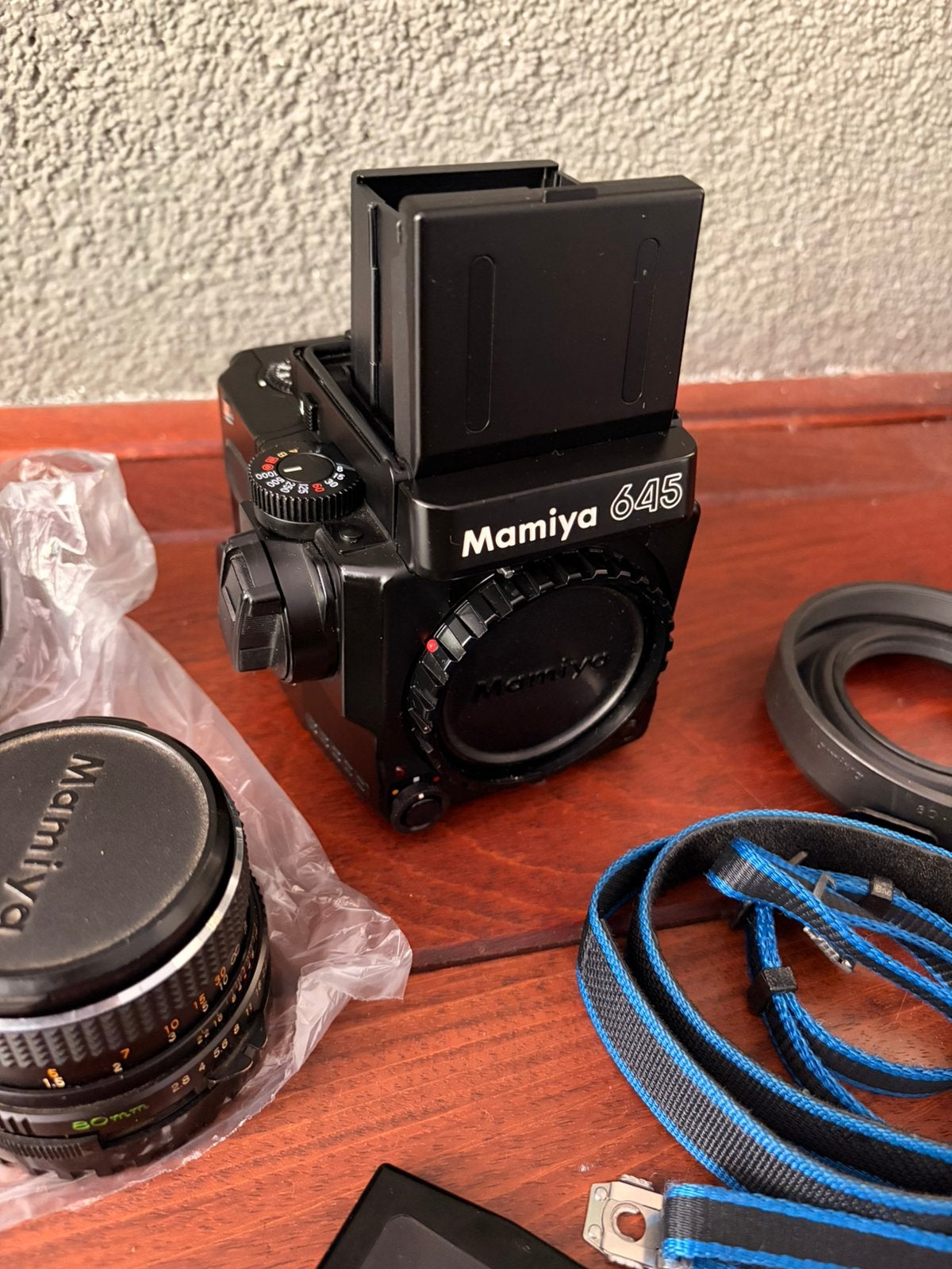 Maniya 645 super met 80mm 1.2:8 lens, Audio, Tv en Foto, Fotocamera's Analoog, Ophalen of Verzenden, Gebruikt, Spiegelreflex, Overige Merken