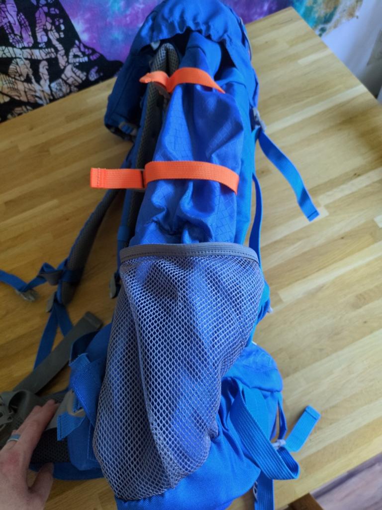 Crivit Trekking Rugzak - Blauw met Oranje Details, Ophalen, Blauw, W32 (confectie 46) of kleiner, Gedragen