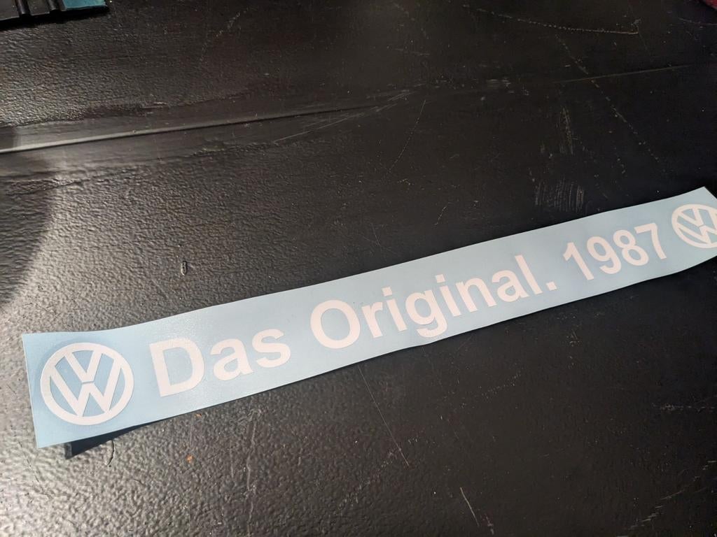 Das Original Sticker bouwjaar met vw logo, Ophalen of Verzenden