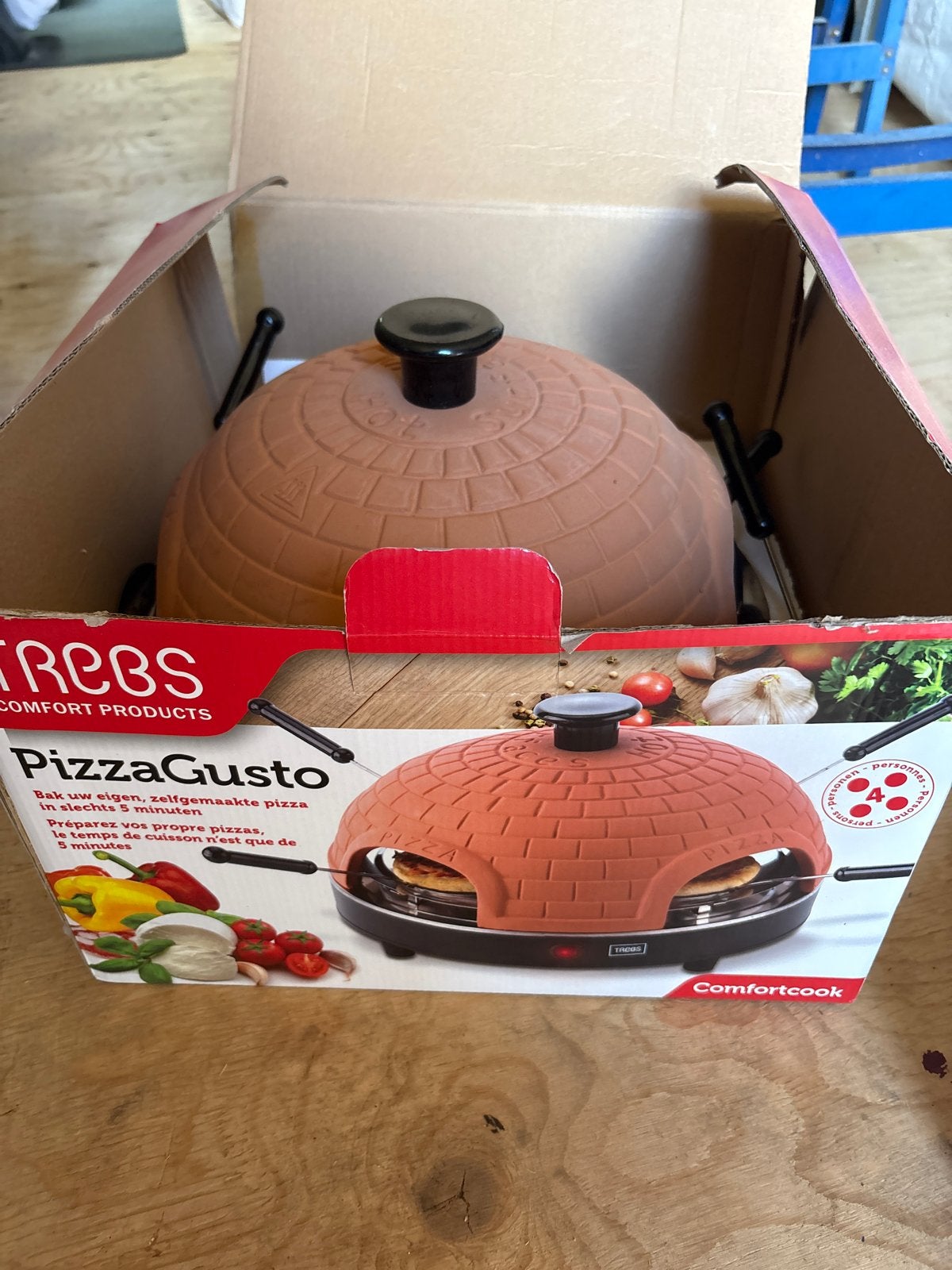 Trebs PizzaGusto Pizzaoven - Zelfgemaakte pizza's in 5 min, Ophalen, Zo goed als nieuw