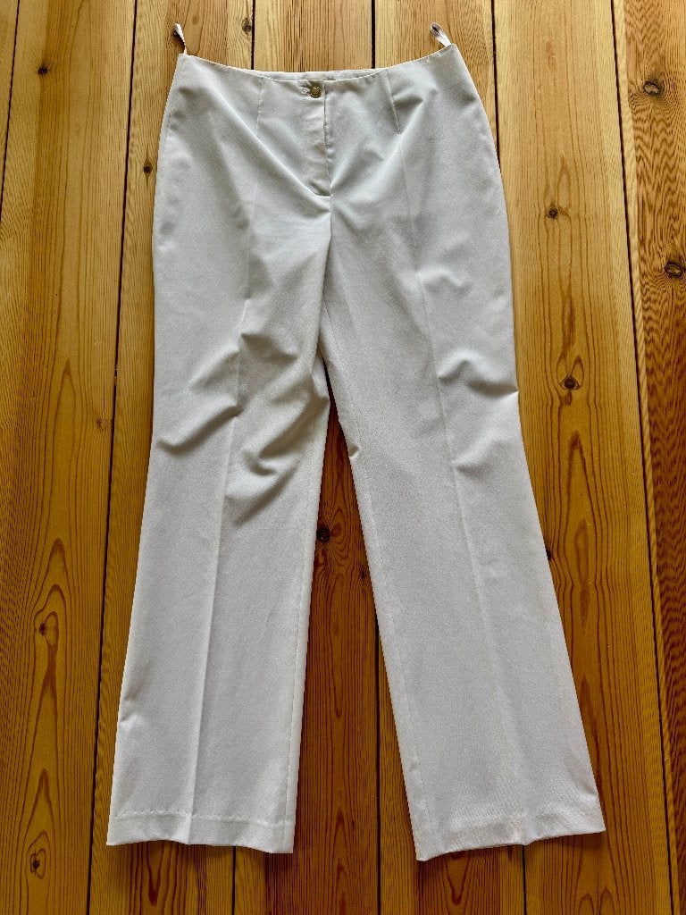 Broek Pantalon Carlo Colucci - Wit - Maat 46 / XL Large, Wit, Maat 46/48 (XL) of groter, Ophalen of Verzenden, Zo goed als nieuw