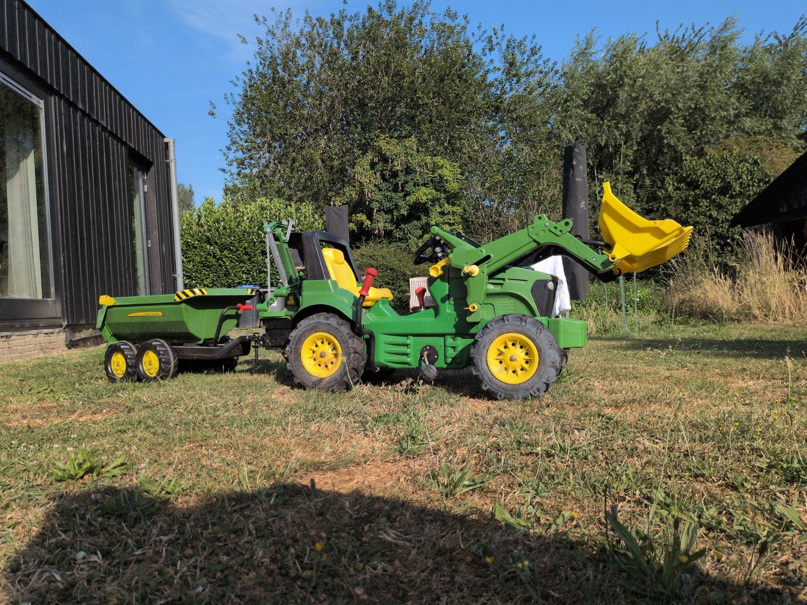 John Deere traptrekker, Ophalen, Gebruikt, Overige merken, Met kar of aanhanger