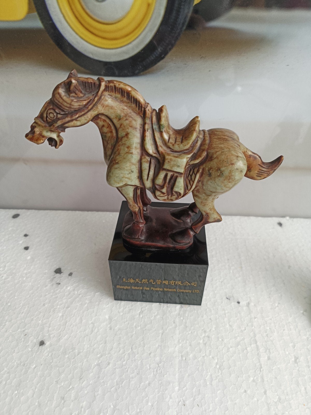 Tang-stijl paard in Jade van Shanghai Pipi Company, Ophalen of Verzenden