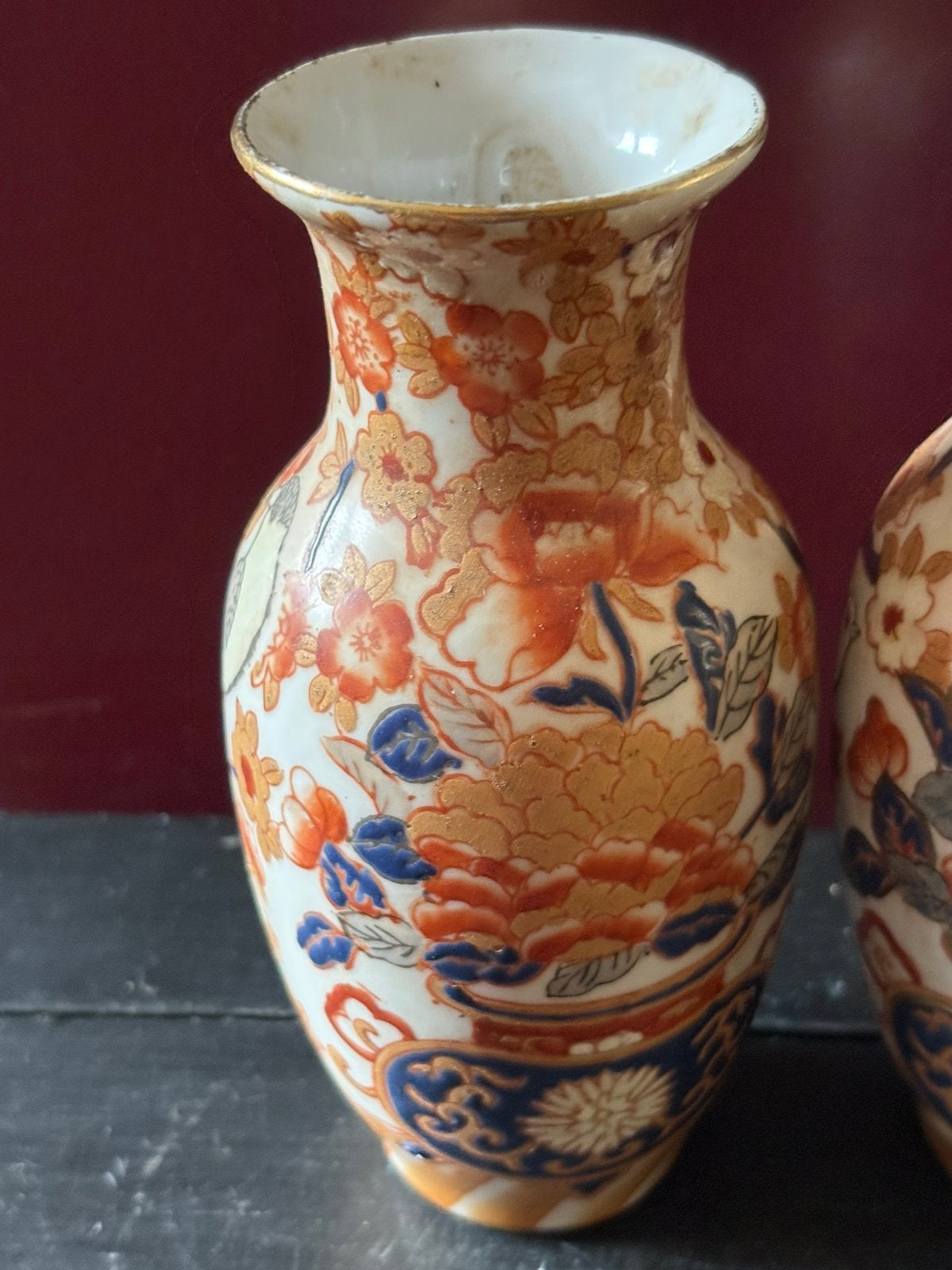 Paar antieke japanse vaasjes, Ophalen of Verzenden