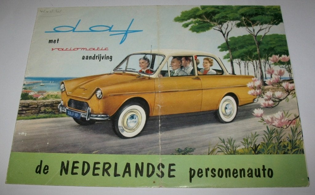 Folder DAF met Variomatic aandrijving ned personenauto 1959