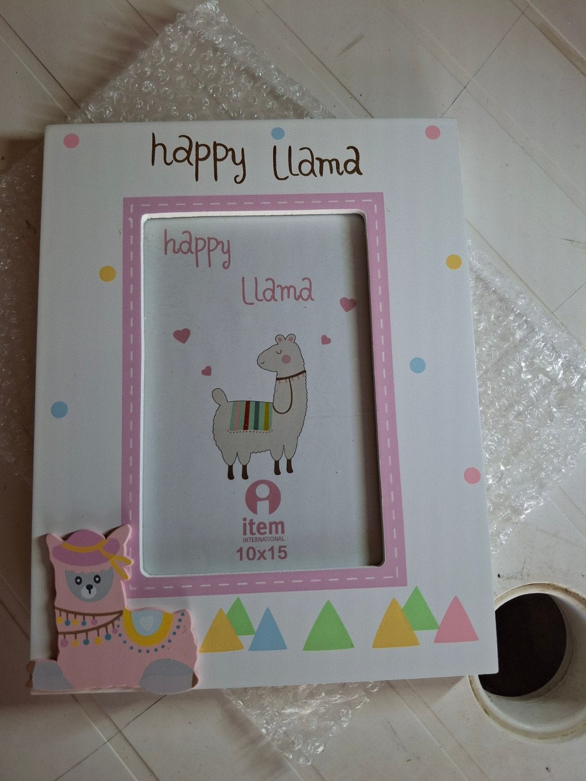 Nieuwe Happy Llama fotolijst 10x15 cm, Ophalen, Nieuw, Hout