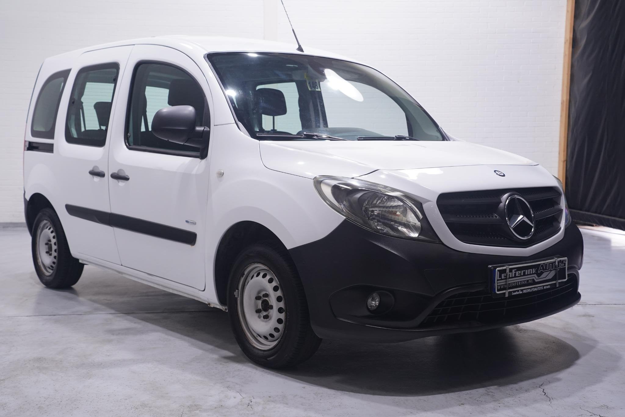 Mercedes-Benz Citan 112 Ambiente Airco Schuifdeur links en r, Auto's, Voorwielaandrijving, Stof, Gebruikt, Wit