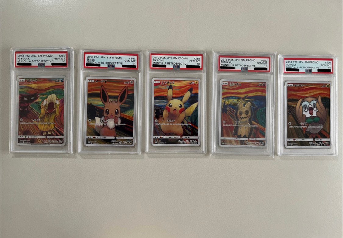 Complete Pokémon Munch Scream Promo Set PSA 10, Ophalen, Nieuw