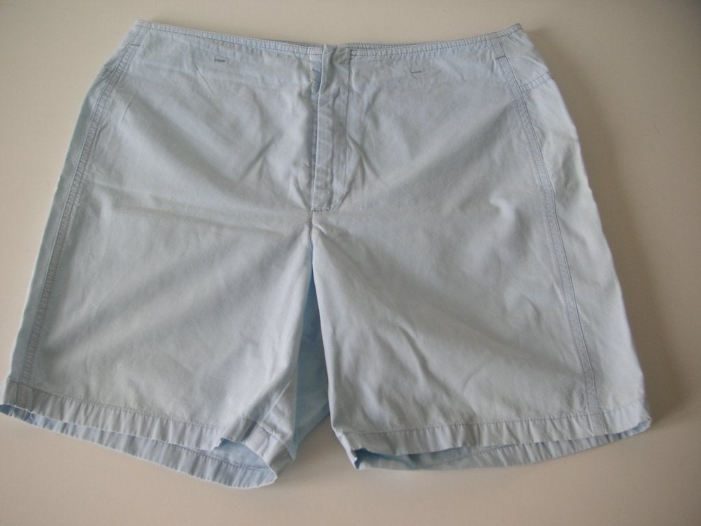 Dames kort licht blauwe broek mt.42 v/h merk Dutch, Ophalen, Kort, Blauw, Maat 42/44 (L)
