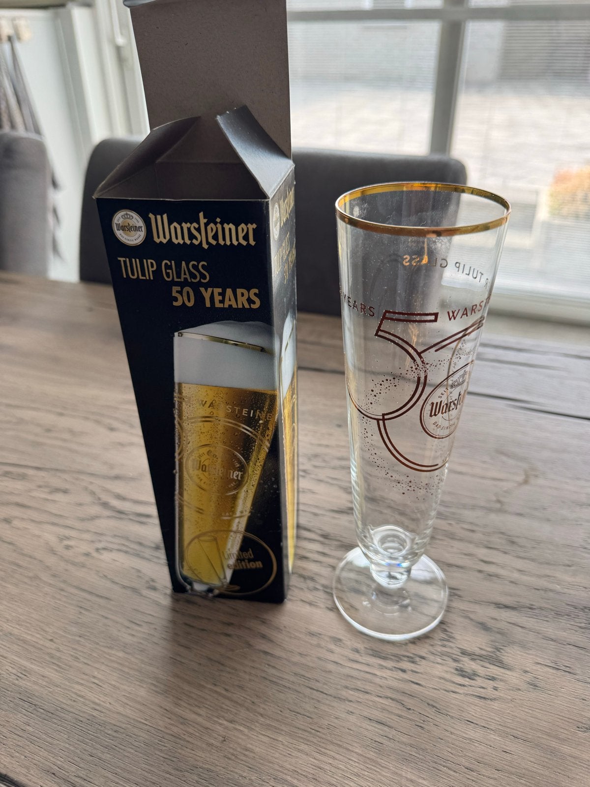 Warsteiner Bierglas - 50 Jaar Jubileum Editie, Ophalen, Nieuw