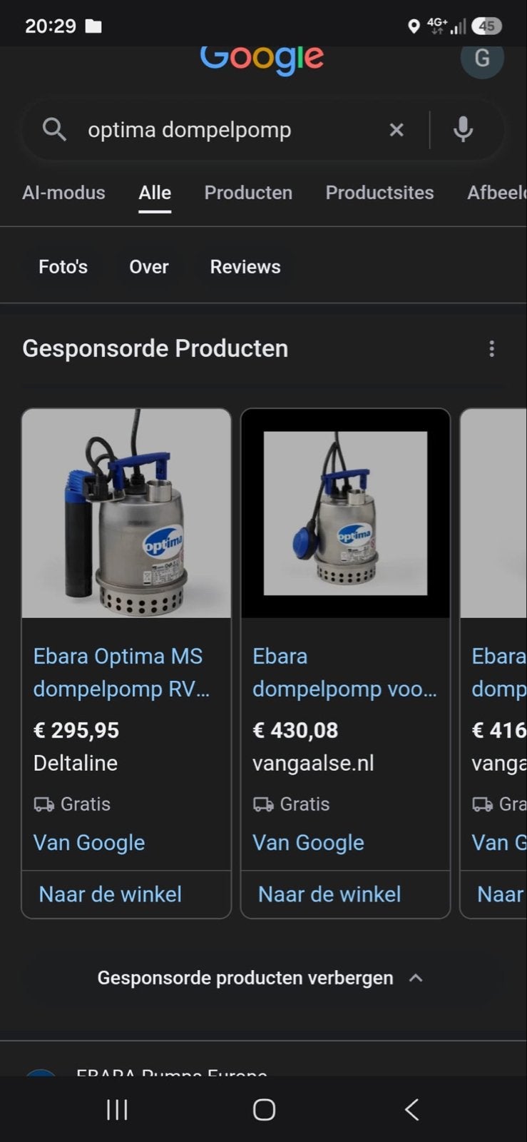 Ebara Optima Dompelpomp - Gebruikt, Ophalen of Verzenden