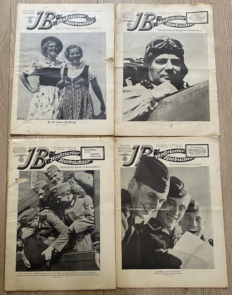 4x Illustrierter Beobachter - Duitsland wo II Wehrmacht, Ophalen of Verzenden, Overige soorten, Duitsland, Boek of Tijdschrift