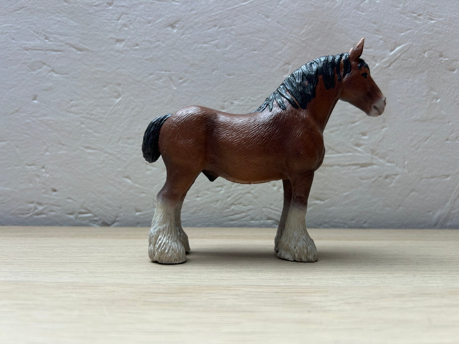 Schleich clydesdale hengst, Ophalen of Verzenden, Zo goed als nieuw, Paard, Beeldje of Figuurtje