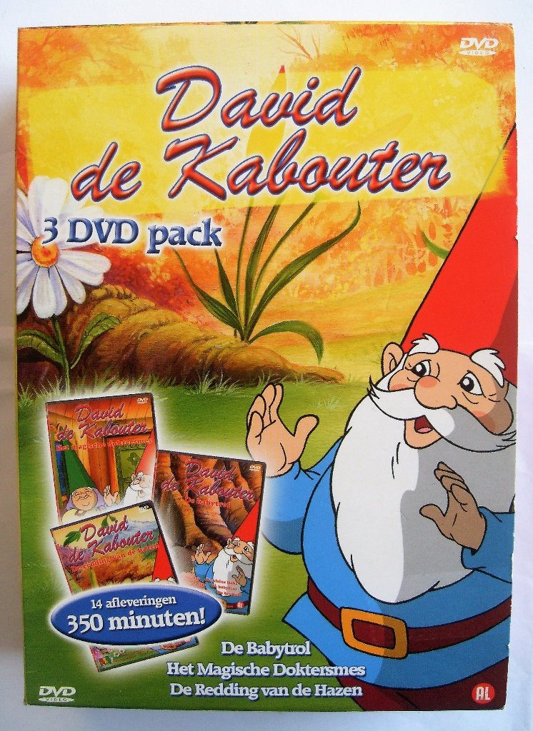 David De Kabouter DVD-Box Rien Poortvliet, Europees, Tekenfilm, Alle leeftijden, Zo goed als nieuw