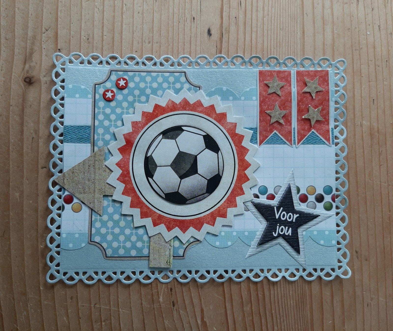 Stans kaart opleg met 3d plaatje voetbal, Ophalen of Verzenden, Nieuw, Overige thema's, Pons of Mal