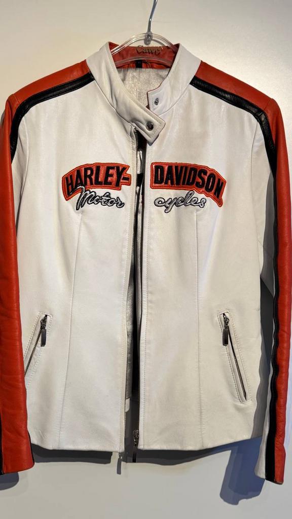 Leren Harley Davidson Dames biker jacket Maat 42, Ophalen of Verzenden