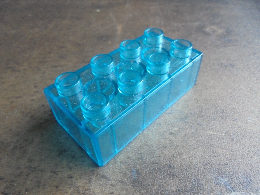 Lego Duplo Brick Trans 2x4 (zie foto's) 3, Ophalen of Verzenden, Gebruikt, Losse stenen, Duplo