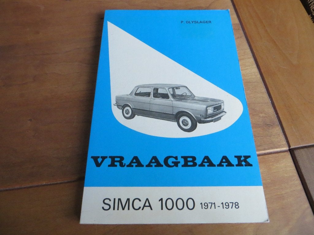 Vraagbaak Simca 1000, 1000 Rallye /1, Simca 1005, 1006 71-78, Ophalen of Verzenden