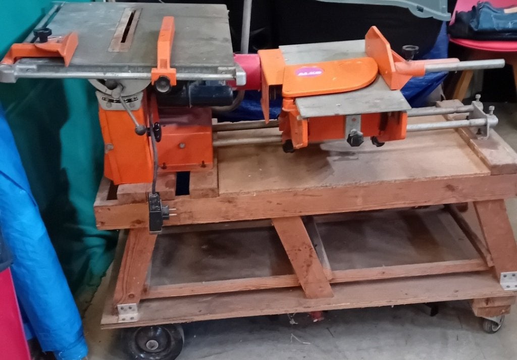 Verrijdbare zaagmachine met vrees, Gebruikt, Bovenfrees, Elektrisch, Ophalen