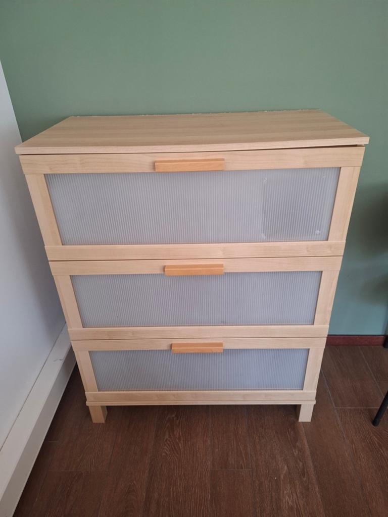 Aneboda IKEA ladekast met 3 lades, Ophalen, 25 tot 50 cm, 50 tot 100 cm, Minder dan 100 cm