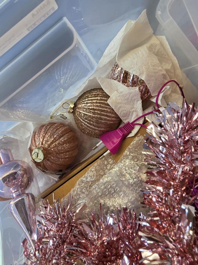 Luxe roze kerstdecoratie set van o.a. Boltze, Ophalen