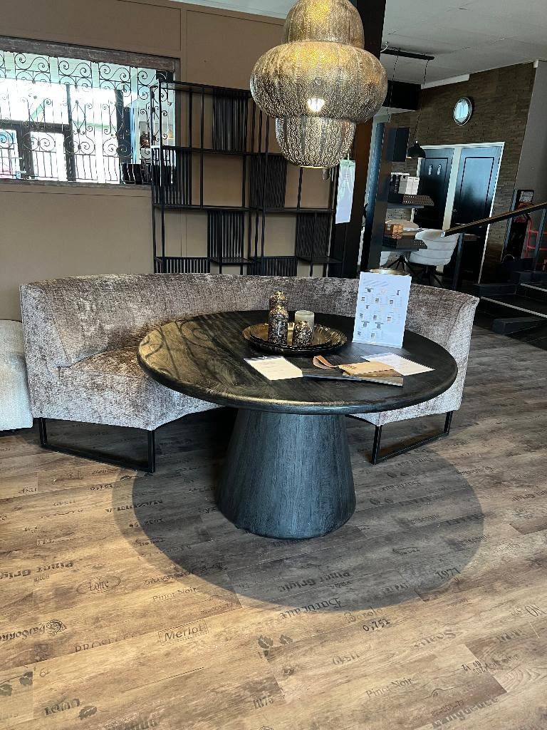 Eetkamerbank Olga - 150 cm half rond - Livinn Zevenaar, Overige kleuren, Drie, Overige materialen, Nieuw
