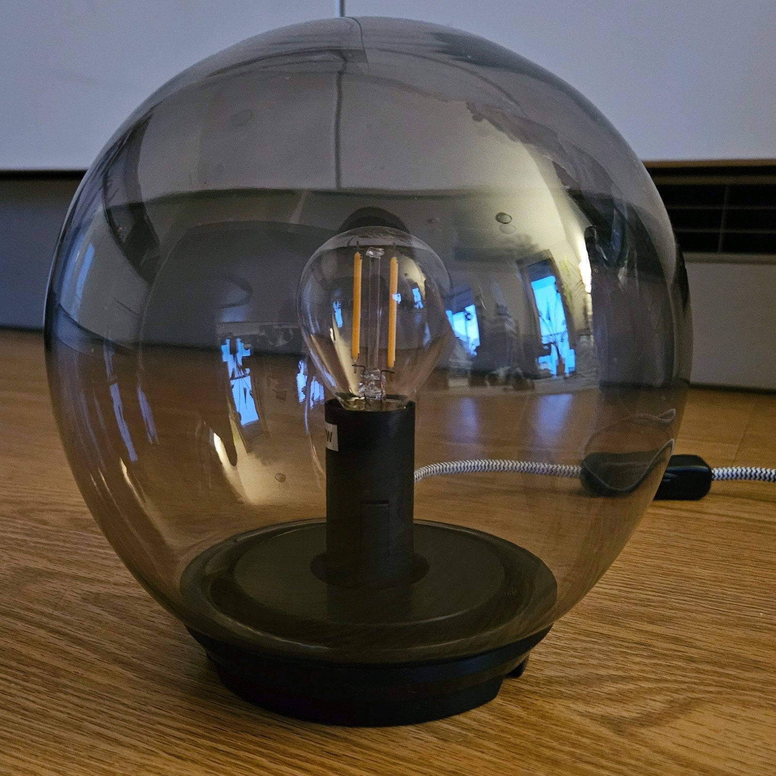 IKEA Fado tafellamp - Grijs/Gerookt glas, Ophalen, Grijs, IKEA, Glas