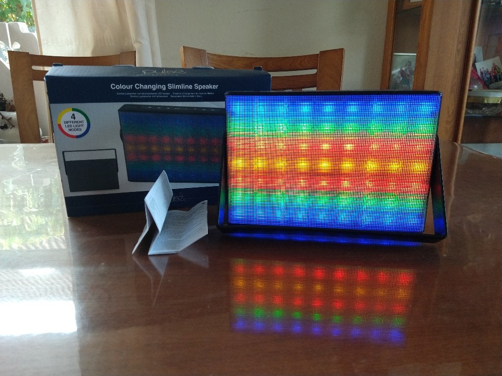 Bluetooth Speaker Pulse met LED Multicolor verlichting, Audio, Tv en Foto, Luidsprekers, Gebruikt, Front, Rear of Stereo speakers