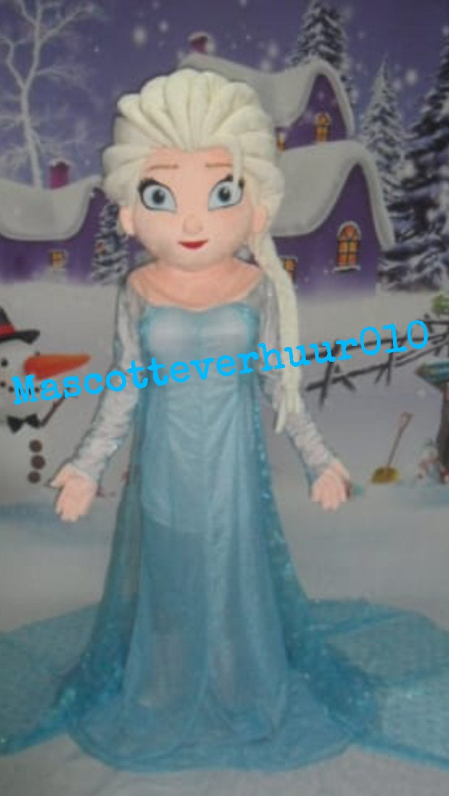 Elsa frozen mascotte te huur, Ophalen, Zo goed als nieuw, Verjaardag