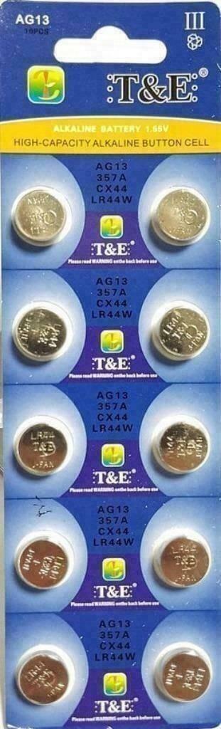 Batterijen AG13 Alkaline 10 stuks knoopcel batterij L1154 LR, Ophalen, Nieuw
