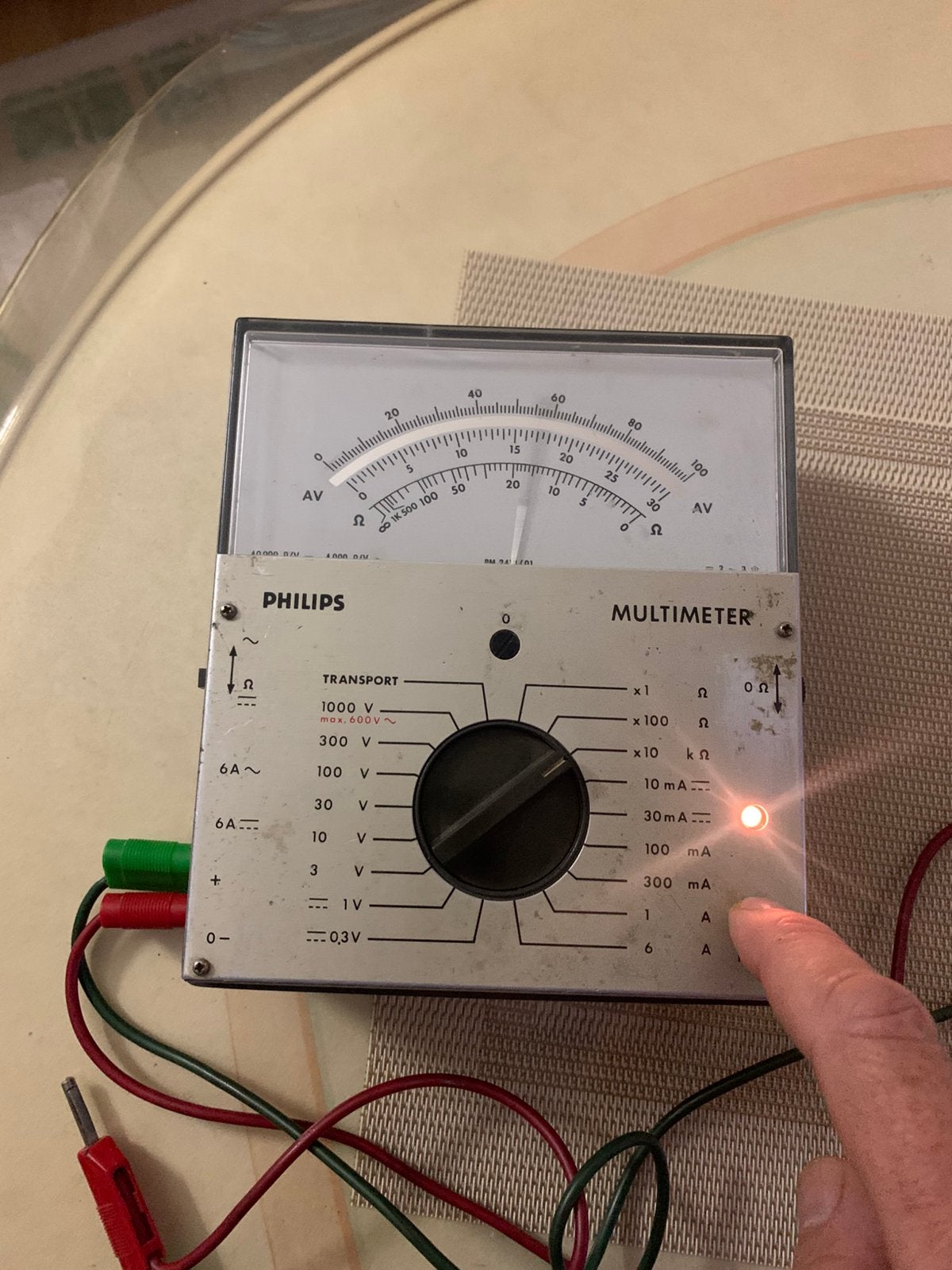 Vintage analoog multimeter(philips), Ophalen of Verzenden, Zo goed als nieuw, Multimeter
