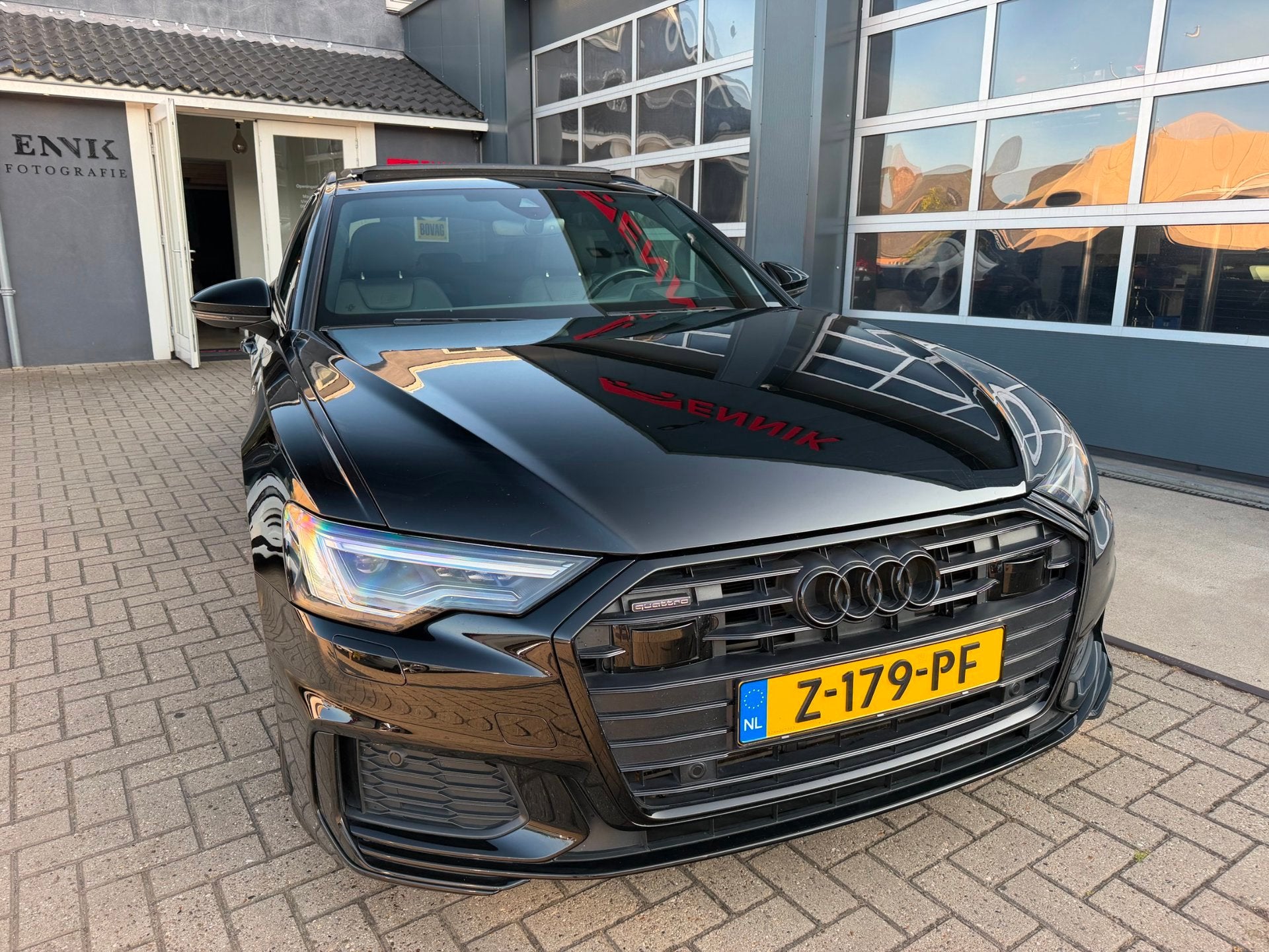 Audi A6 Avant 55 TFSI e quattro Competition / Pano / HuD / T, Auto's, Audi, 14 kWh, Gebruikt, 4 cilinders, Leder en Stof
