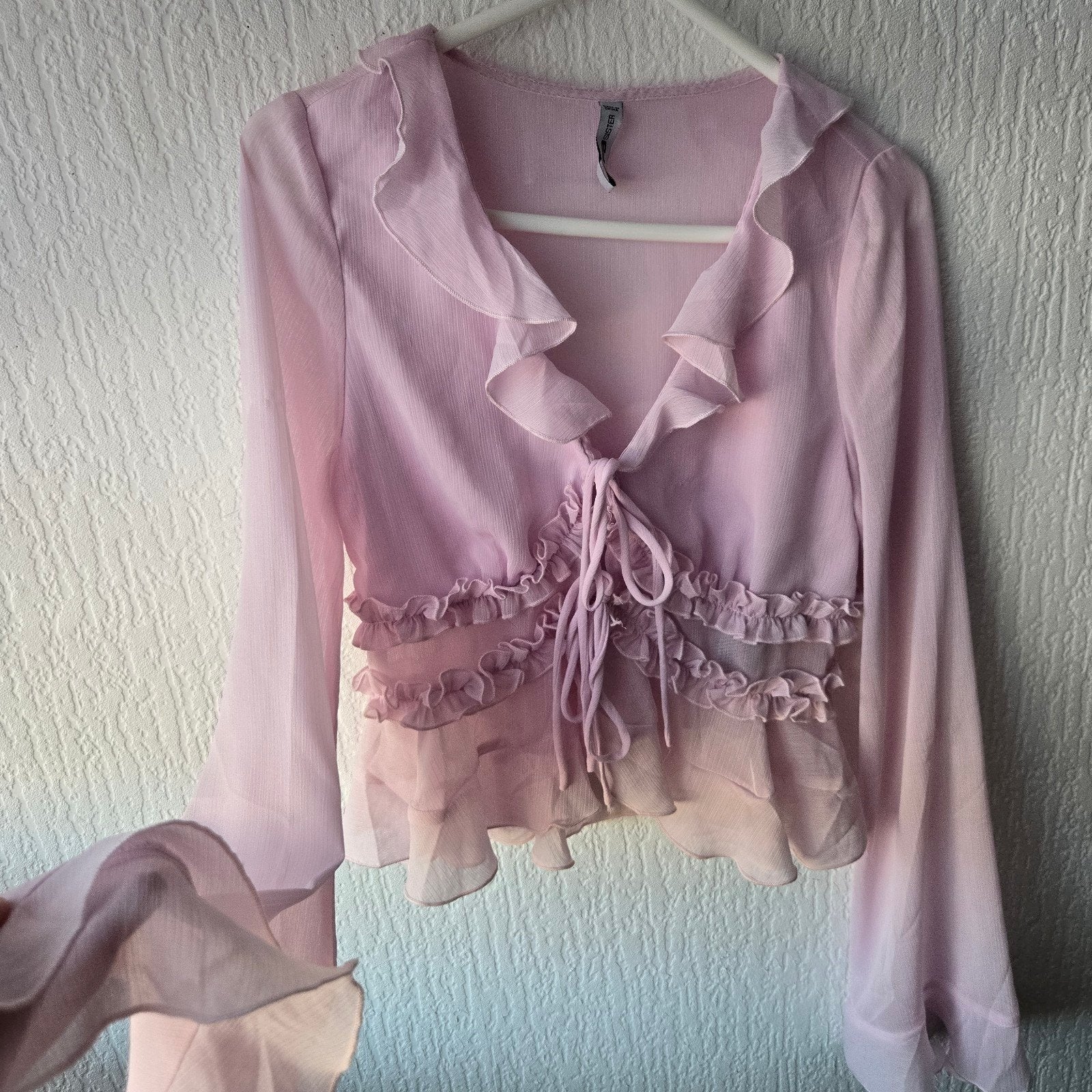 Roze blouse met ruches - Maat XS, Kleding | Dames, New Yorker, Ophalen of Verzenden, Zo goed als nieuw, Roze