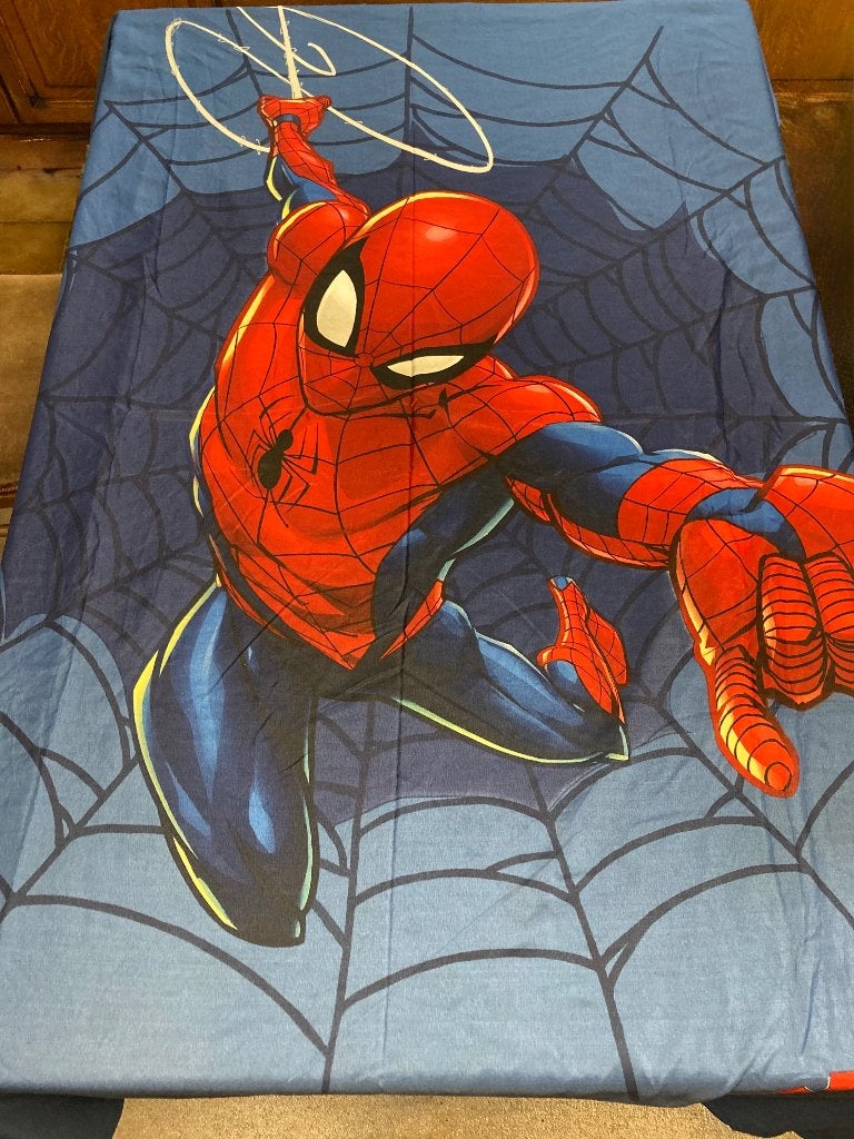 Dekbedovertrek Spiderman, Blauw, Ophalen of Verzenden, Zo goed als nieuw, Jongetje