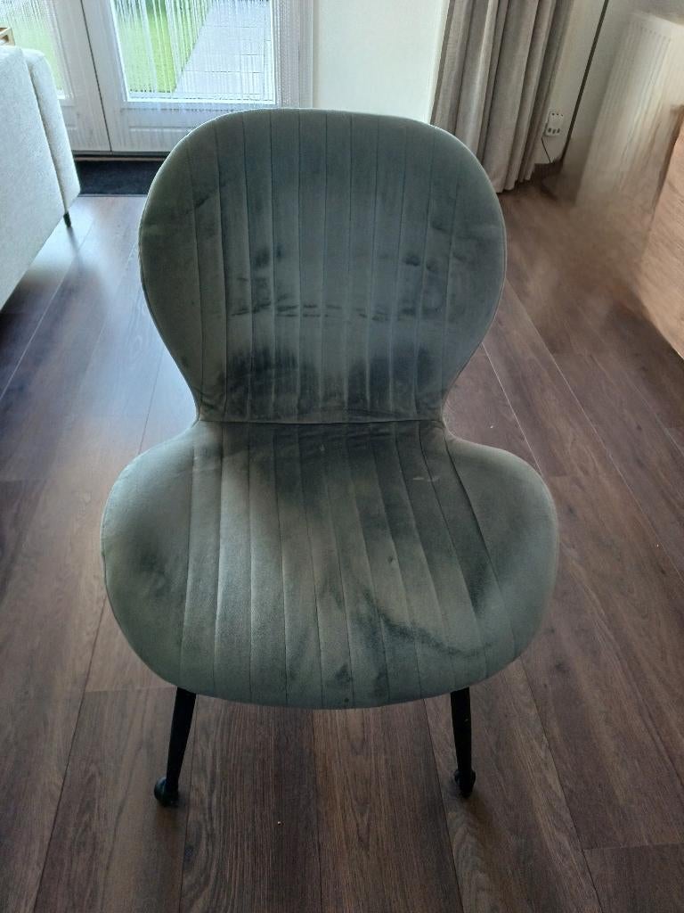 4 Eetkamerstoelen, Ophalen, Gebruikt, Blauw, Vier