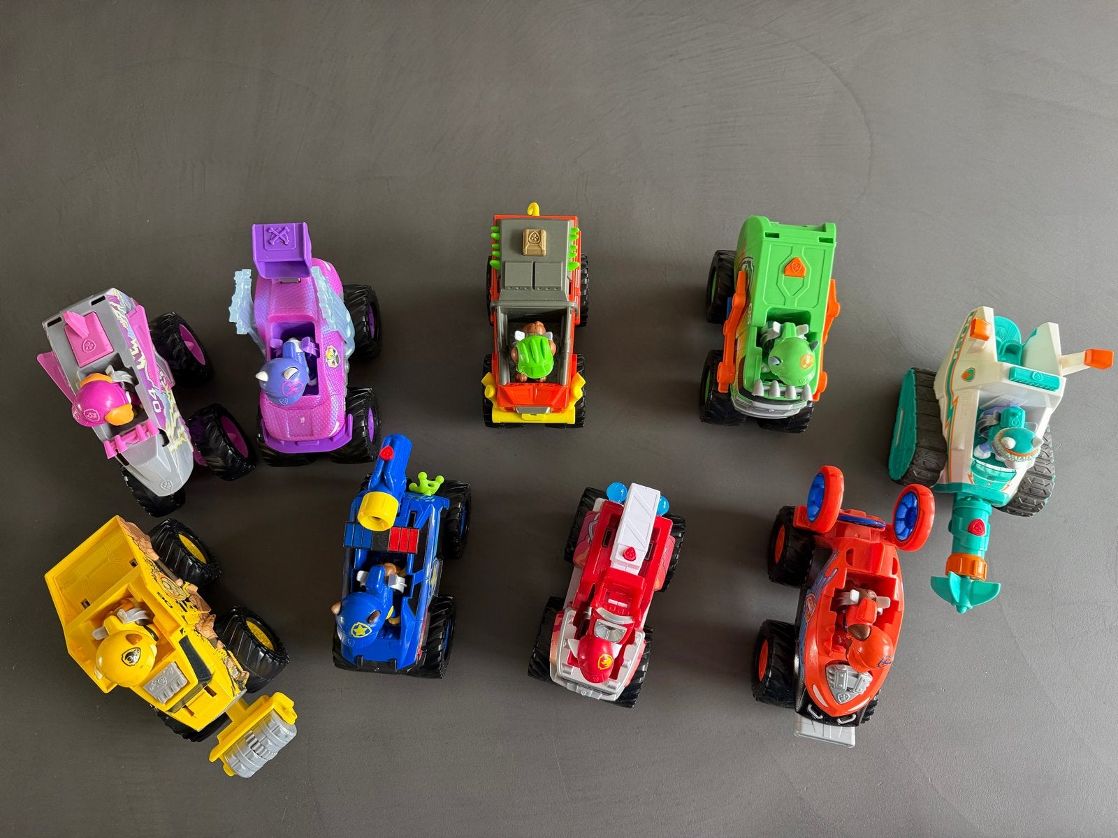 Paw Patrol Reddingswagens - Complete Set van 9, Ophalen, Zo goed als nieuw, Jongen of Meisje