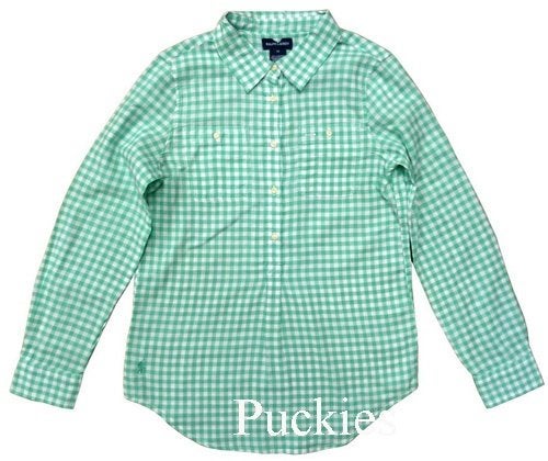 Maat 110 Groen/wit geruite Ralph LAUREN blouse NIEUW, Meisje, Overhemd of Blouse, Nieuw, Ophalen of Verzenden