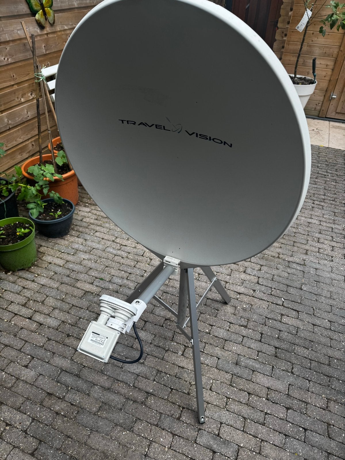 Travel Vision R6-DUO schotelantenne met statief en LNB, Ophalen, Gebruikt, (Schotel)antenne, Overige merken