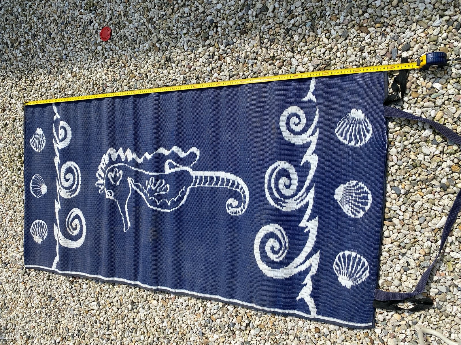 Strandmat/Picknickkleed met Zeepaardje en Schelpen, Ophalen of Verzenden, Gebruikt