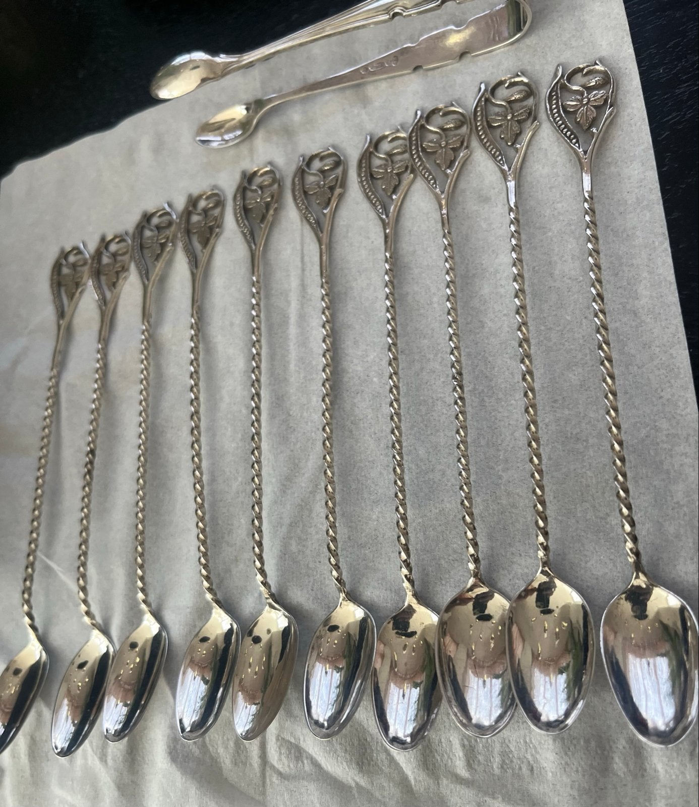 10 Vintage Lange Koffielepels voor Longdrink/Latte Macchiato, Verzenden