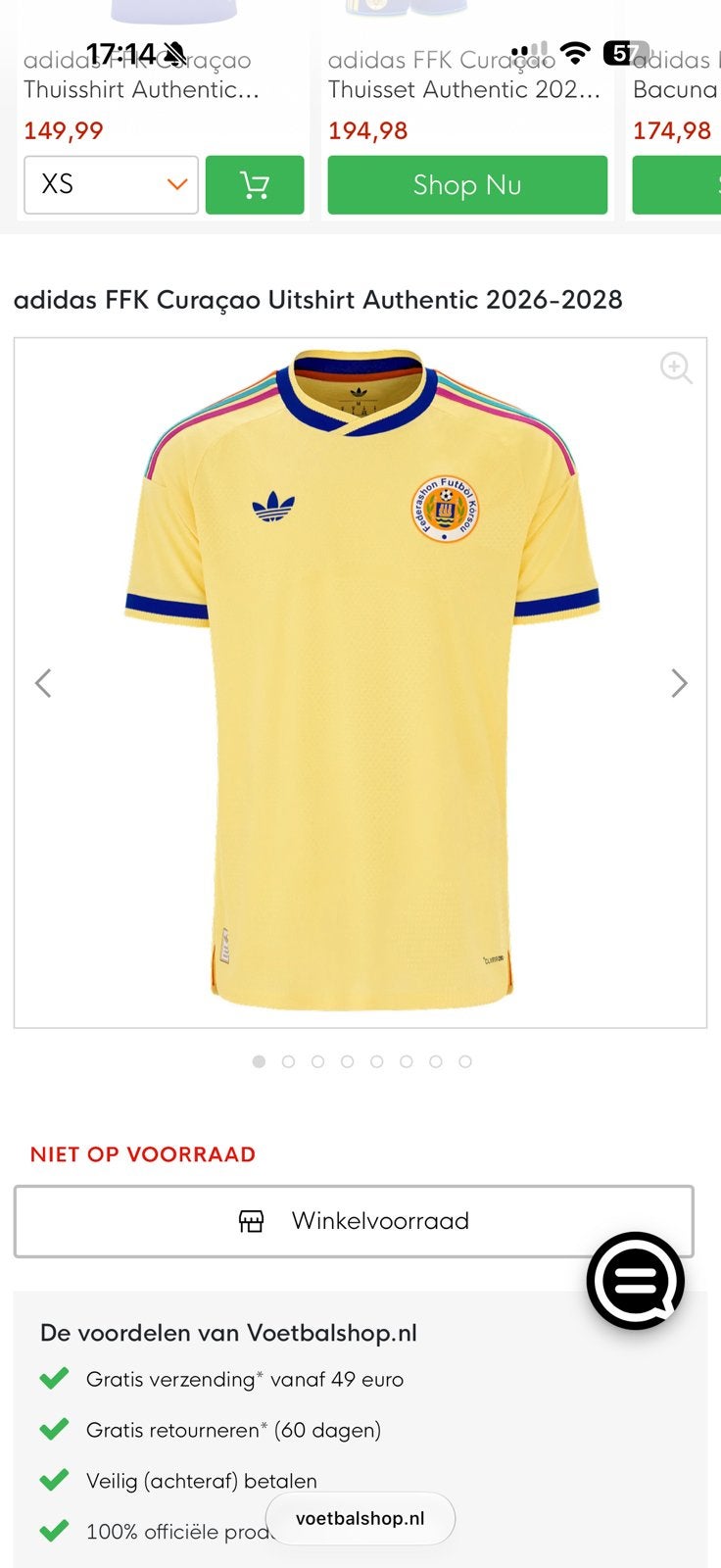 Gezocht; Authentic Curacao uit shirt maat M, Ophalen of Verzenden, Zo goed als nieuw, Shirt