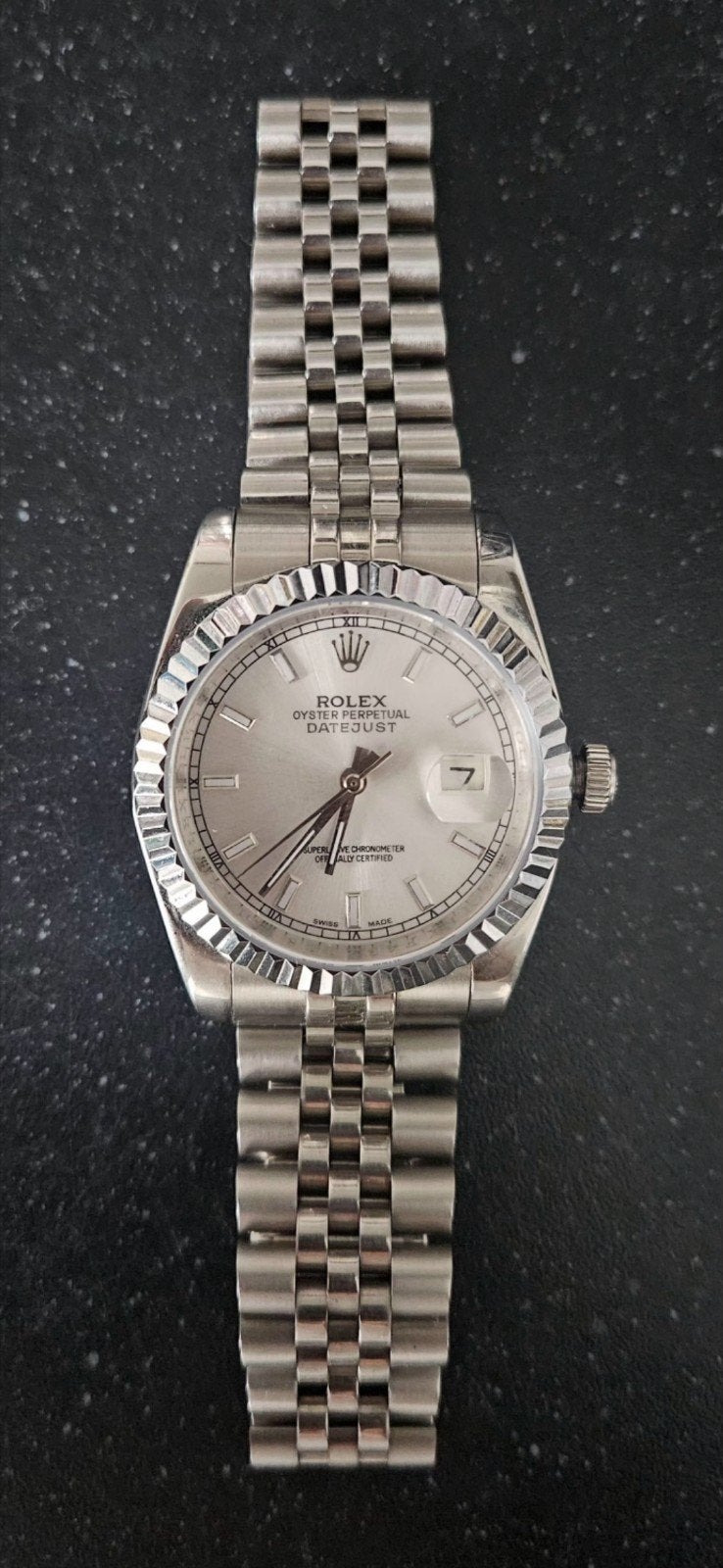 Rolex Oyster Perpetual Datejust 1T1R Herenhorloge, Staal, Polshorloge, Ophalen of Verzenden, Zo goed als nieuw